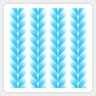 Blue White Leaf Tile Pattern Sticker